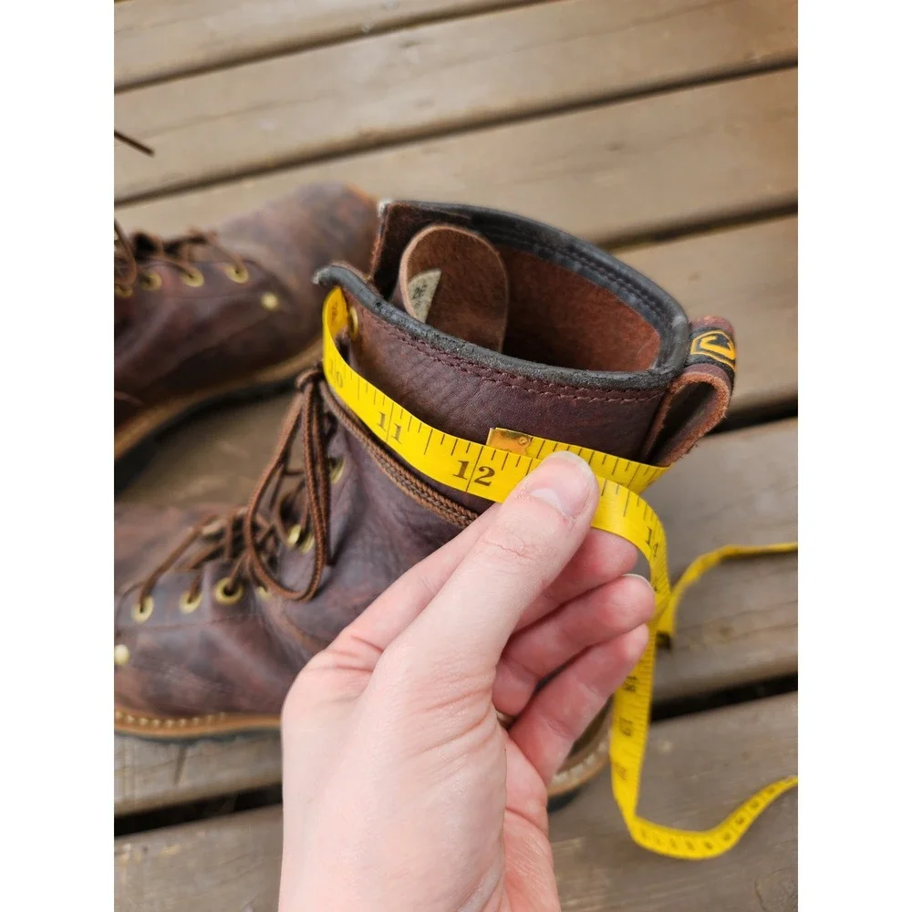 Carolina 1821 Logger Boots Dark Brown Leather Steel Toe Work Mens 11.5 2E Wide‎